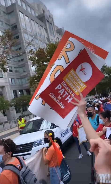 XicanX2070's tweet photo. We demand paths to citizenship for essential workers, DACA & TPS holders, & the whole undocumented community, now.
#WeAreHome #citizenship4all #keepthepromise #Path2Citizenship #laluchasigue
We fight for the people, with the people
@UUSC @UndocuBlack @NoMoreDeaths @MigrantFreedom https://t.co/ok1VjE0CEd