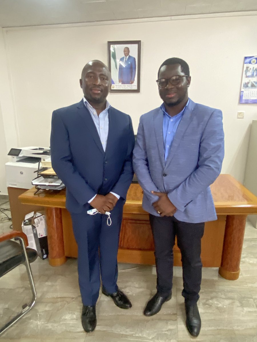ThomasMooreCon1's tweet photo. CAN and ASUTIC paid a courtesy call on the Deputy Minister of Information and Communications to further discuss on Personal Data Protection right in SL and the need to ratify the Malabo Convention to which SL is a signatory. Twas very fruitful!
#CAN
#ASUTIC https://t.co/3DfbVHjkGv