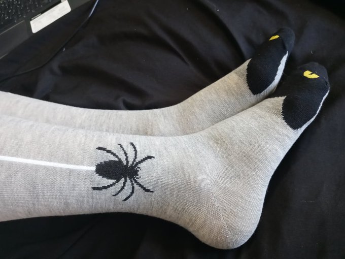 Look how cute these new socks are! Can't wait for Halloween. This pair is also available for wear along<a href="/tag/sockfetish"class="tags"><span>#sockfetish</span></a><a href="/tag/sockseller"class="tags"><span>#sockseller</span></a><a href="/tag/sockbuyer"class="tags"><span>#sockbuyer</span></a><a href="/tag/dirtyprod"class="tags"><span>#dirtyprod</span></a>