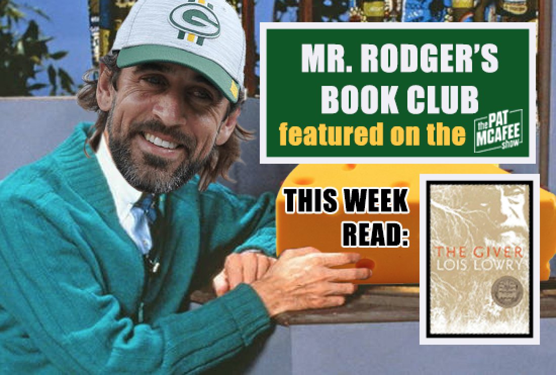 BonesFromWork's tweet photo. Throwback read by @AaronRodgers12 on @PatMcAfeeShow  this week, "The Giver" by @LoisLowryWriter #PMSARBookClub #ARBookClub https://t.co/2npJarIgqM