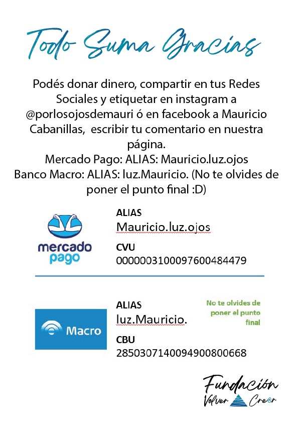 RafaelAmbrosino's tweet image. Hola! En esta oportunidad les comparto el caso de Mauri, lo ayudamos,  me das rt porfa Gracias! @chinasuarez
@LeonardoScida @centromediatv
@canal10cba @canalccordoba
@ElDoce
@RadioSucesos @CarlosPazVivo
@CarlosPazFilial @CATalleresdecba
@catahornos @gatofernandez
#barbijo #donar