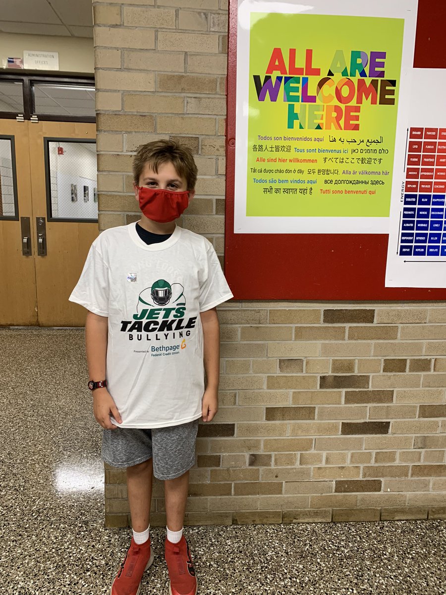 South Orangetown Middle School (@soms_news) on Twitter photo Jets Upstander of the month for September is 6th grader Maxx F. He stood up for another student by taking action with his words to help! Way to go! <a href="/nyjets/">New York Jets</a> #jetstacklebullying <a href="/KBeckmann_SOMS/">Mrs. Beckmann</a> <a href="/southorangetown/">SOCSD</a> <a href="/DrCorey_SOMS/">Chad Corey</a> Jets Upstander of the month for September is 6th grader Maxx F. He stood up for another student by taking action with his words to help! Way to go! <a href="/nyjets/">New York Jets</a> #jetstacklebullying <a href="/KBeckmann_SOMS/">Mrs. Beckmann</a> <a href="/southorangetown/">SOCSD</a> <a href="/DrCorey_SOMS/">Chad Corey</a>