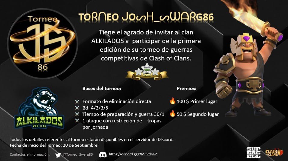 <a href="/Torneo_Swarg86/">Josh_Swarg86</a> Es una enorme placer asistir a su torneo. Muchas gracias por la invitación. Vamos a darle con todo 💪🔥🇪🇨
