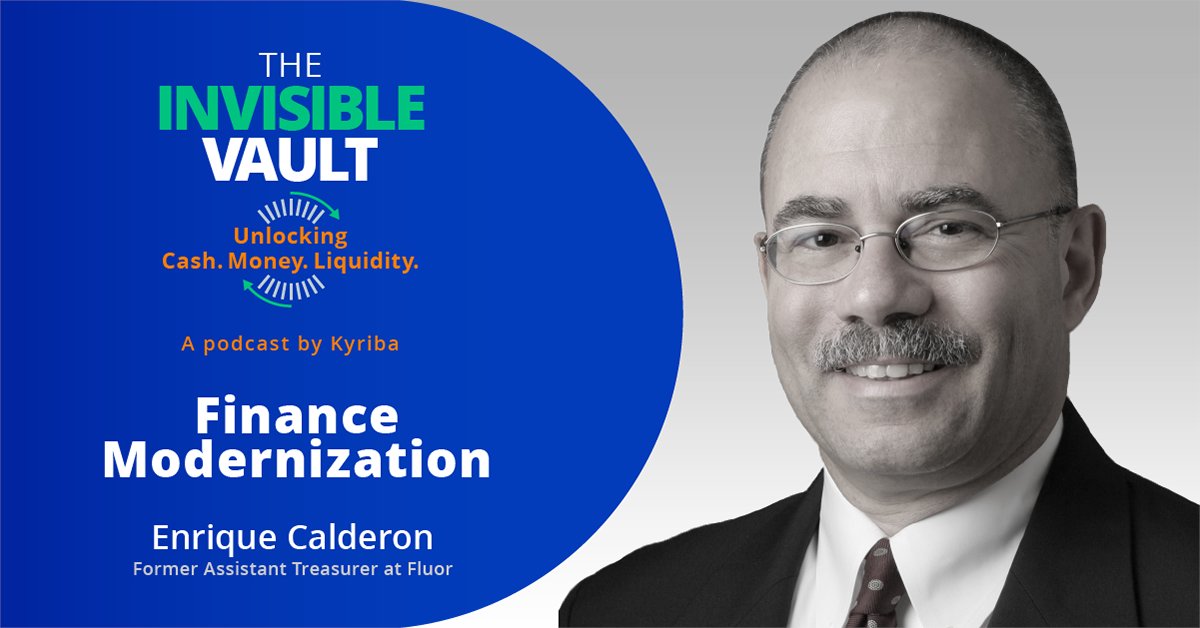 kyribacorp's tweet photo. Enrique Calderon, former Assistant Treasurer at Flour, is featured on The Invisible Vault podcast to discuss adopting the Euro at a massive organization, and the importance of understanding #liquidity whether or not your company is flush with #cash. https://t.co/6T73YA0HxP https://t.co/t6UI3pV8tE