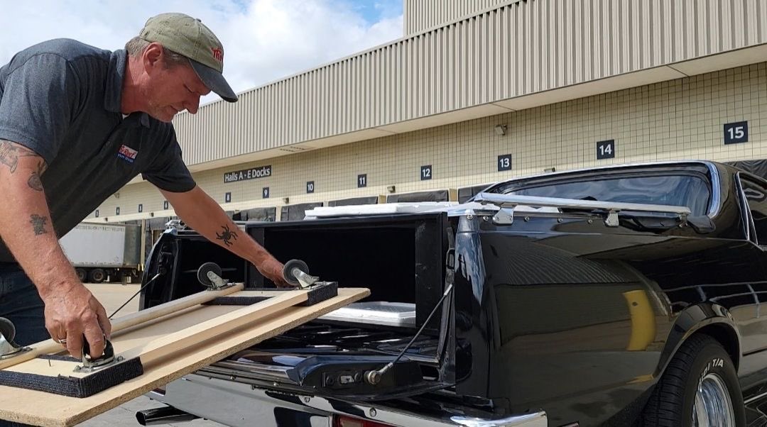 Delivering a rental tank to a show at the convention center!