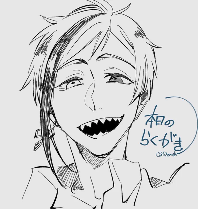 黒い部分をクリスタでどう処理するか悩みながらの落書き。 