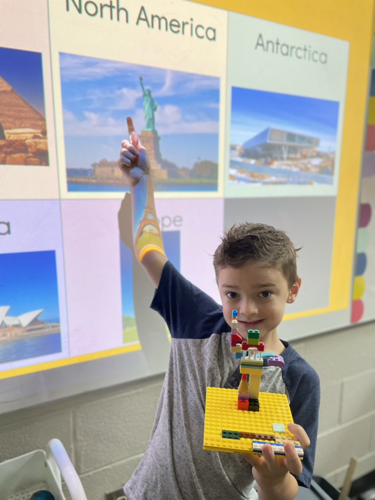 STEM_MVES's tweet photo. Can you guess which of the landmarks these first graders chose to recreate? They created the Statue of Liberty, Great Pyramids, the Eiffel Tower, and more! @MVESGainesville https://t.co/iYUmO7SjzG