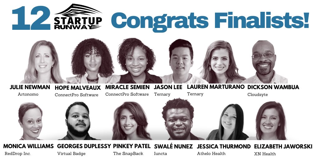 Honored to have been selected out of hundreds of applicants as a Finalist for the 12th Annual Startup Runway Showcase!@startuprunway #startuprunwayfinalist Tune in this Thursday at 3:00pm CT bit.ly/3EFFbST