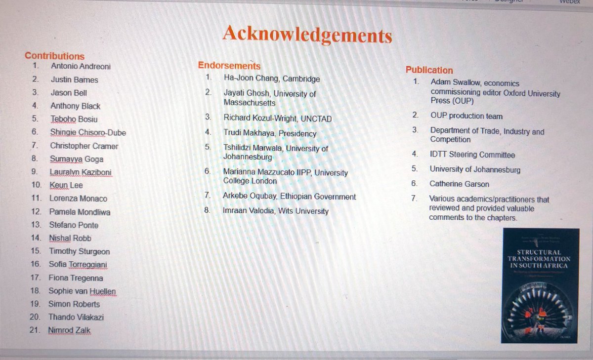 Launch of “Structural Transformation in SA” today. Well done to the panelists for bringing IP back at the centre of the development process; for highlighting political economy factors &amp;”traps” hampering structural transformation, and for emphasising sustainability and inclusion.