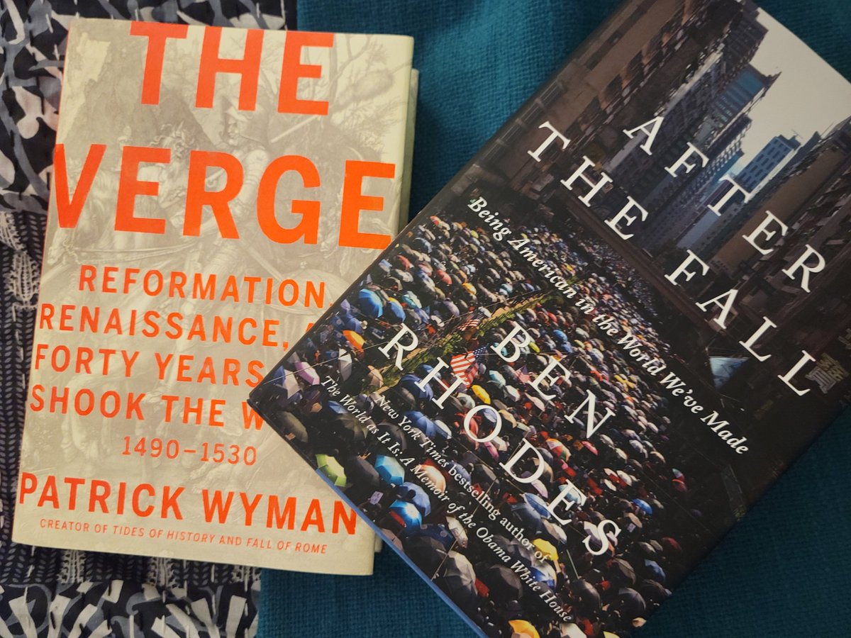 TheLongArch's tweet photo. New books make the world go round. Can't wait to read these! Thanks, gents. 
@brhodes @Patrick_Wyman https://t.co/IBBQvKgj4x