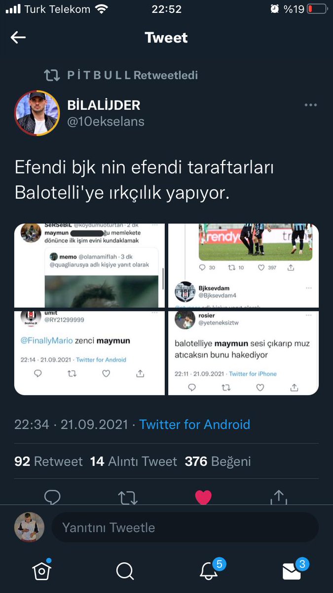 Oyuncumuz balotelliyi yapılan  ırkçı mesajların tespit edilip gereken işlemlerim yapılmasını istiyoruz.! <a href="/AdsKulubu/">Adana Demirspor</a> <a href="/TFF_Org/">TFF</a> <a href="/EmniyetGM/">Türk Polis Teşkilatı</a>