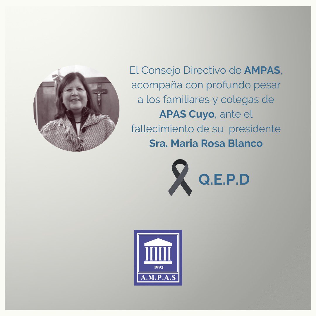 ampasoficial's tweet photo. Hasta siempre colega! 🕊
María Rosa Blanco. https://t.co/cy7WCJOHe0