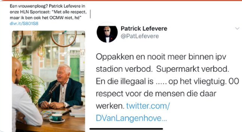 v_geuzen's tweet photo. #vrt lievingsgast #patricklefevre heeft niet alleen problemen met zijn suiker maar ook met zijn azijn verzuring waardoor hij een saai oud ventje is geworden goed voor de vergeetput #nietmijnvrt #metoo #racism https://t.co/uVtiHoJp5l