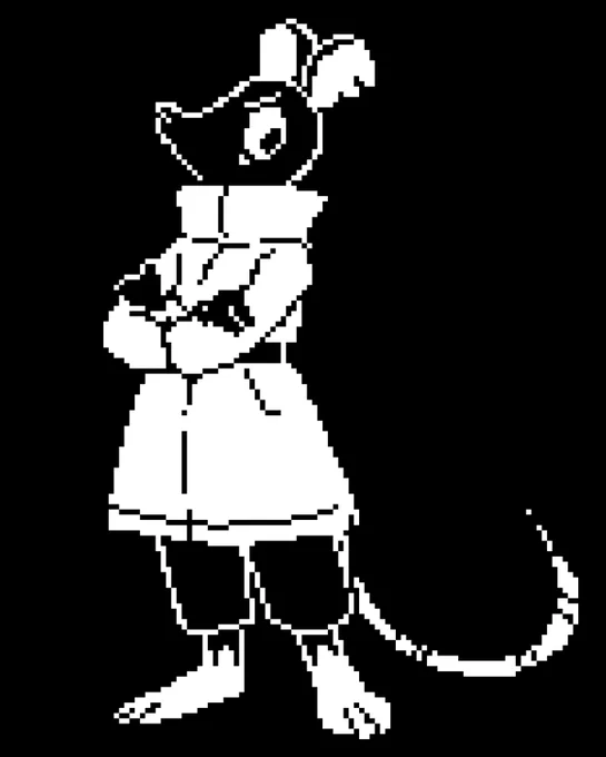 ive never done sprite work before but i thought i would make some juicerat undertale inspired ones 🐀 