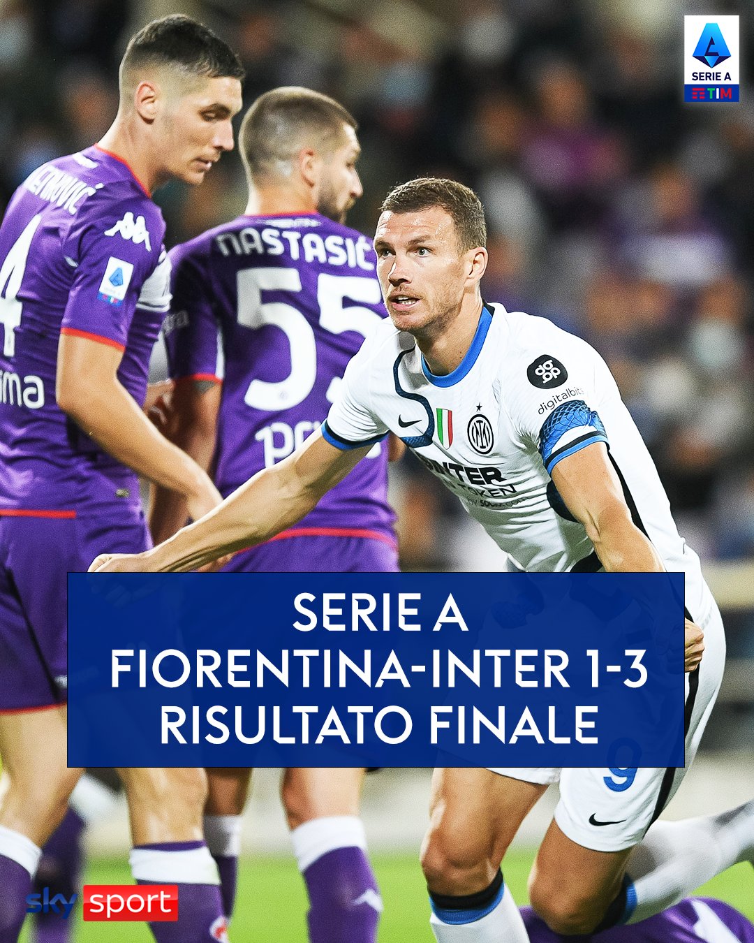 skysport on X: "🏟 FIORENTINA-INTER 1-3 Risultato finale ➖ ⚽ #Sottil (23')  ⚽ #Darmian (52') ⚽ #Dzeko (55') ⚽ #Perisic (87') ➡️ https://t.co/u5uHSXgbLZ  ➖ #SkySport #SerieA #FiorentinaInter https://t.co/4vUJn3ZB0P" / X