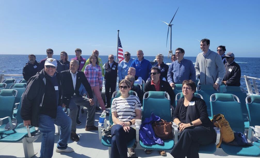 HowittStateRep's tweet image. Joined House colleagues touring Block Island’s wind farm, talking legislation towards encouraging developers to bid on offshore wind projects, key to next decades of MA energy policy.