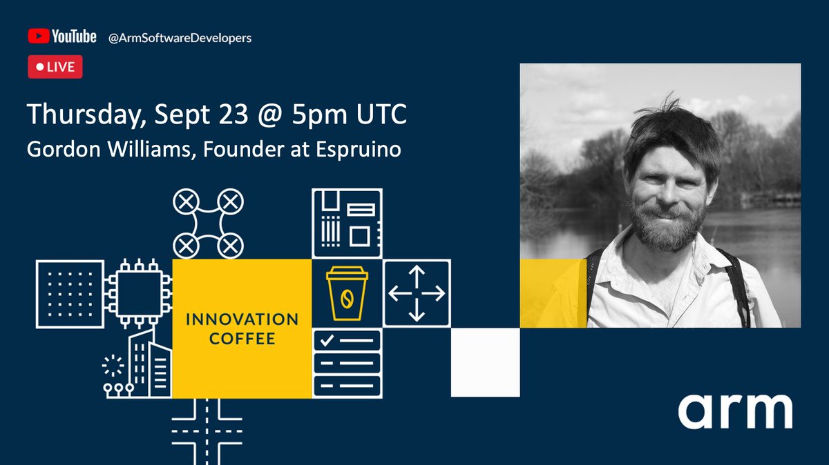 Arm Software Developers (@armsoftwaredev) on Twitter photo See how to get started with <a href="/Espruino/">Gordon Williams</a>, a JavaScript interpreter for #microcontrollers during this week's #InnovationCoffee episode.
Set your reminder - live on Thursday at 5pm UTC: bit.ly/3zpyvVf See how to get started with <a href="/Espruino/">Gordon Williams</a>, a JavaScript interpreter for #microcontrollers during this week's #InnovationCoffee episode.
Set your reminder - live on Thursday at 5pm UTC: bit.ly/3zpyvVf