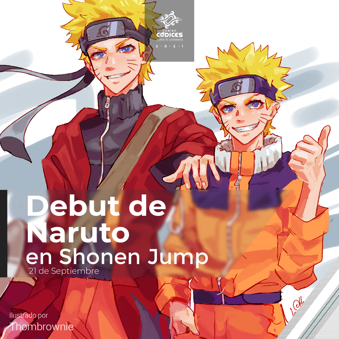 fusioncodices's tweet photo. Un día como hoy en 1999 sale publicado por primera vez #naruto en la revista #shonenjump
Lo celebramos con un #fanart de Thom Brownie
#fusioncodices #agenciadeilustradores #México #japon #ilustracion #ilustraciondigital #manga https://t.co/MTGCEEx7OY