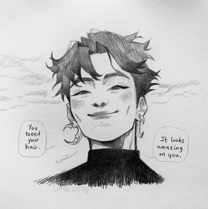 [Vampire AU] Joon likes Yoongi's new hair! But Yoongi doesn't know how to accept compliments… help him 