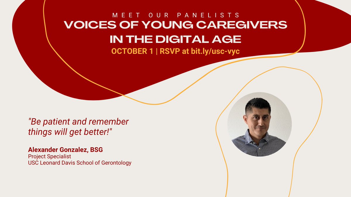 USCLeonardDavis's tweet photo. We asked our panelists at the upcoming Voices of Young Caregivers in the Digital Age event what piece of advice they’d give to other young caregivers – join us on October 1 to hear them speak about their caregiving experience. RSVP: https://t.co/TXomkw9F1w
#CaregiversFightOn https://t.co/cO8w7tItId