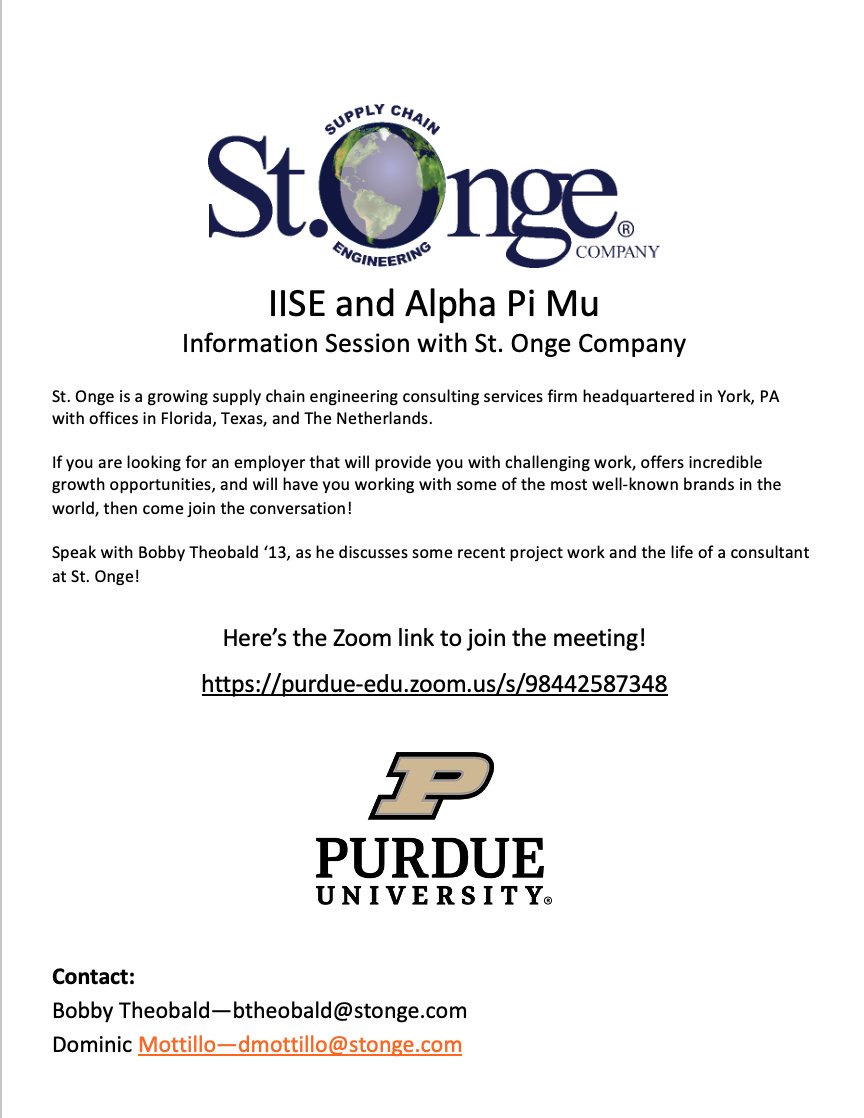 St. Onge Callout Coming Soon...
Application: on myCCO. cco.purdue.edu/Home/myCCO
Info session: on Zoom on 09/23
See you there!!