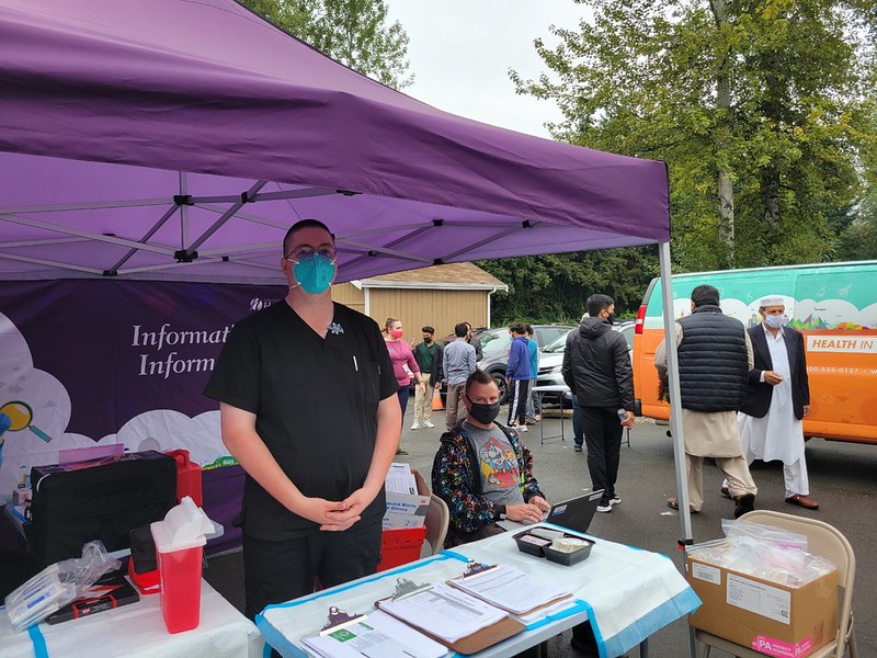 WADeptHealth's tweet photo. Last week the DOH Care-A-Van π was on the move administering #COVID19 vaccines across the state including Spokane, Longview and Kent. Look for this week's schedule to find out when the Care-A-Van will be in your area and make a date to vaccinate! #HealthInMotion #VaccinateWA https://t.co/ggwMI99x8p