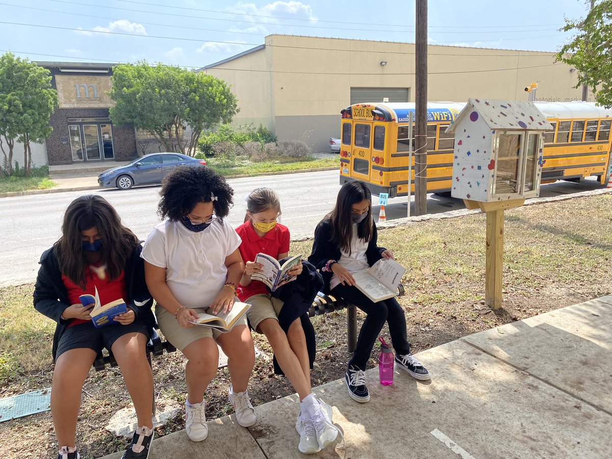 Thank you SAISD Foundation for our Little Free Library. Come by and select a book!