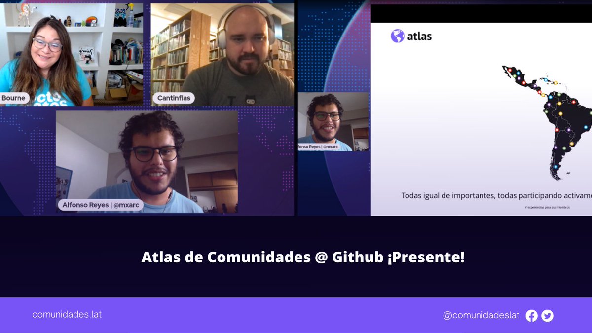 comunidadeslat's tweet image. El día de hoy tuvimos la oportunidad de estar en la edición de septiembre de GitHub ¡Presente! 🤚👨‍💻👩‍💻

Platicando un poco sobre la plataforma de comunidades.lat e invitando a que más personas se sumen al proyecto 😄

¡Muchas gracias por la invitación!