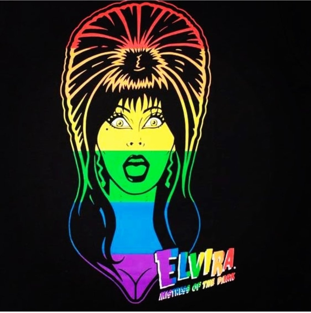 Horrorfanfilm's tweet photo. Congrats to @therealelvira 🎃👻🌈 #horrorfanfilms #elvira #elviramistressofthedark #mistressofthedark #gay #lgbtq #pride #love #loveislove #comingout #WCW #ELVIRA40 https://t.co/OwPljqXtNq