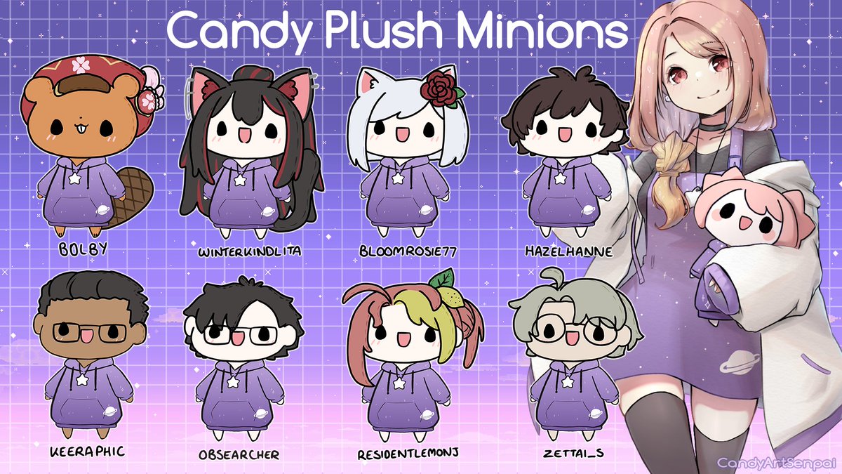 CandyArtSenpai's tweet photo. Forth Division Plushies~
Thank you for redeeming "Join the Plush Army"!
Your cheeks are looking mighty edible right now 👀❤️

#candyredeems 
#plushies 
#twitchaffiliate https://t.co/pp2CVrStXC
