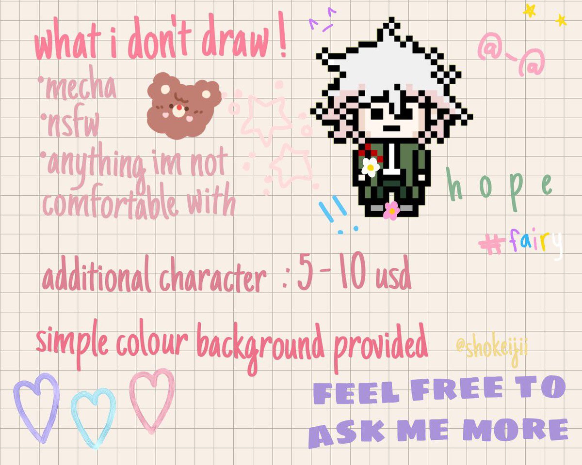 shokeijii's tweet photo. @Miyokiana omg hi!! i open commission, i havent make one for robux currency yet but this is mine in dollars https://t.co/11u8zQX9nJ