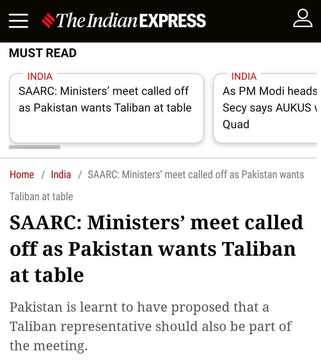SinghKishu_'s tweet photo. The #IronLadyOfIndia #LateIndiraGandhi once said if Pakistan will be in a group then that group will not function properly it seems true, the recent #SAARCMeetingCancelled just because #Pakistan wanted to sit #Taliban on the same chair.
#StopSupportingTerror
#ShameOnYouPAKISTAN https://t.co/5mJOBUjZ2Y