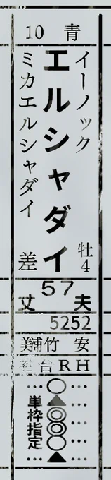 昔「エルシャダイ」って馬が居た気がする(存在しない記憶) 