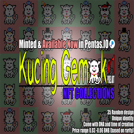mdzulhaizer's tweet photo. Project: Kucing Gemok v1 Pixel Art
Creator: SireNity
Price range: 0.03 - 0.07 BNB
3 special edition design.

#1 already sold..
Grab yours @pentas_io  now.

https://t.co/rmCBYMaxgw

#pentasian #pentas #pentasio #pixelart #NFTcollection #nftmalaysia #nft #nftcollector #nftart https://t.co/ss68kyv2WP