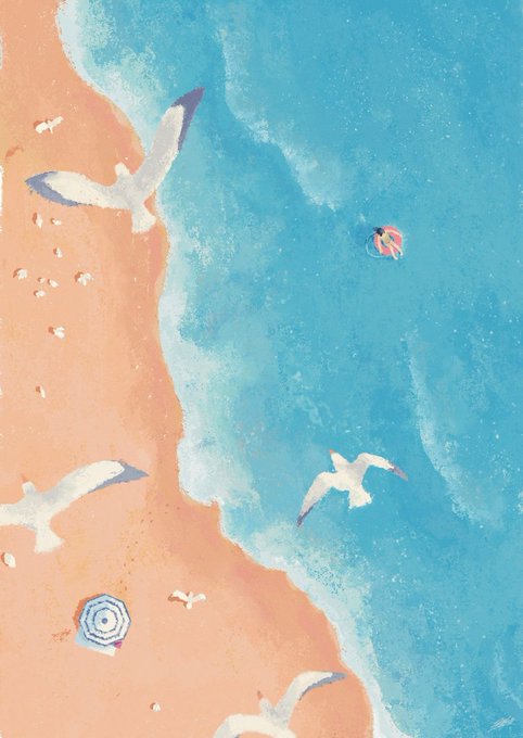 「seagull waves」 illustration images(Latest)