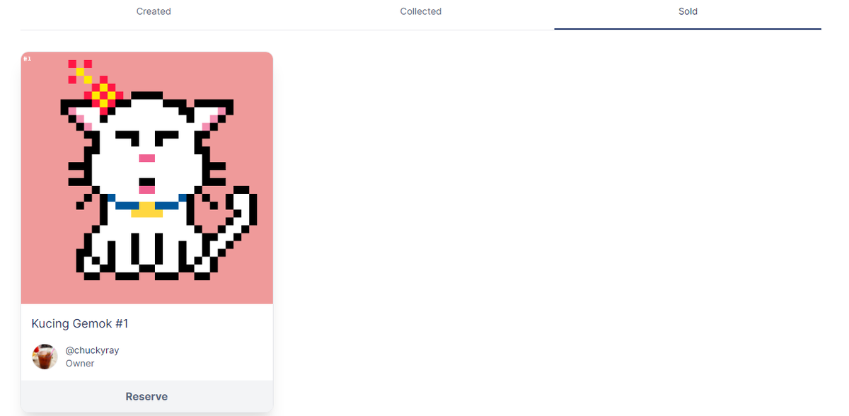 mdzulhaizer's tweet photo. Project: Kucing Gemok v1 Pixel Art
Creator: SireNity
Price range: 0.03 - 0.07 BNB
3 special edition design.

#1 already sold..
Grab yours @pentas_io  now.

https://t.co/rmCBYMaxgw

#pentasian #pentas #pentasio #pixelart #NFTcollection #nftmalaysia #nft #nftcollector #nftart https://t.co/ss68kyv2WP