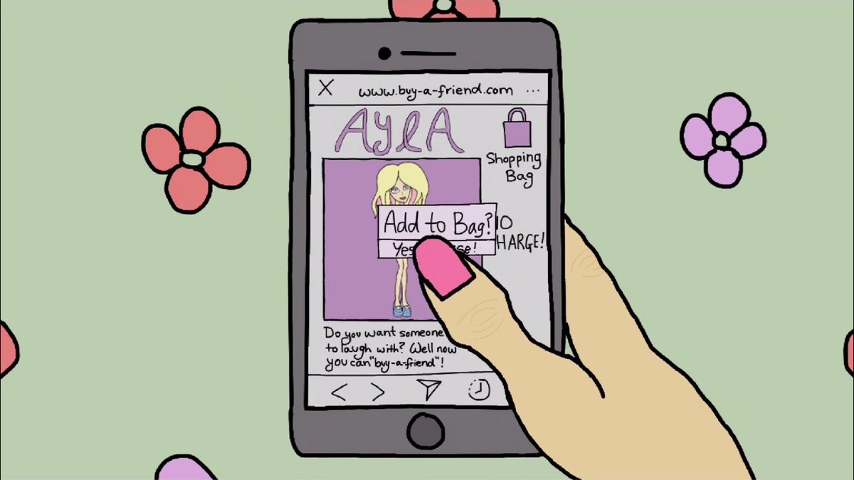 FCyouthFilm's tweet photo. 🛍Buy-a-friend🛍

👉"A lonely girl, in desperate need of joy and company, dreams about looking online to buy a friend that she can laugh and enjoy life with."

#animationfilm by Eesha Garg from @ABLucasVikings!

#FCYFF2021 #youthfilm #lndont https://t.co/fNZoomsVzi