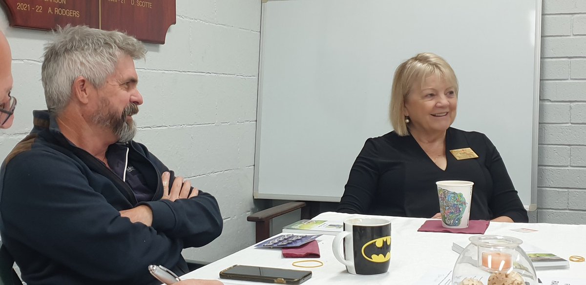 DISTRICT Governor Wendy Prothero visited the club this morning and spoke on some of her international experiences and the importance of fellowship and the work Rotary does.