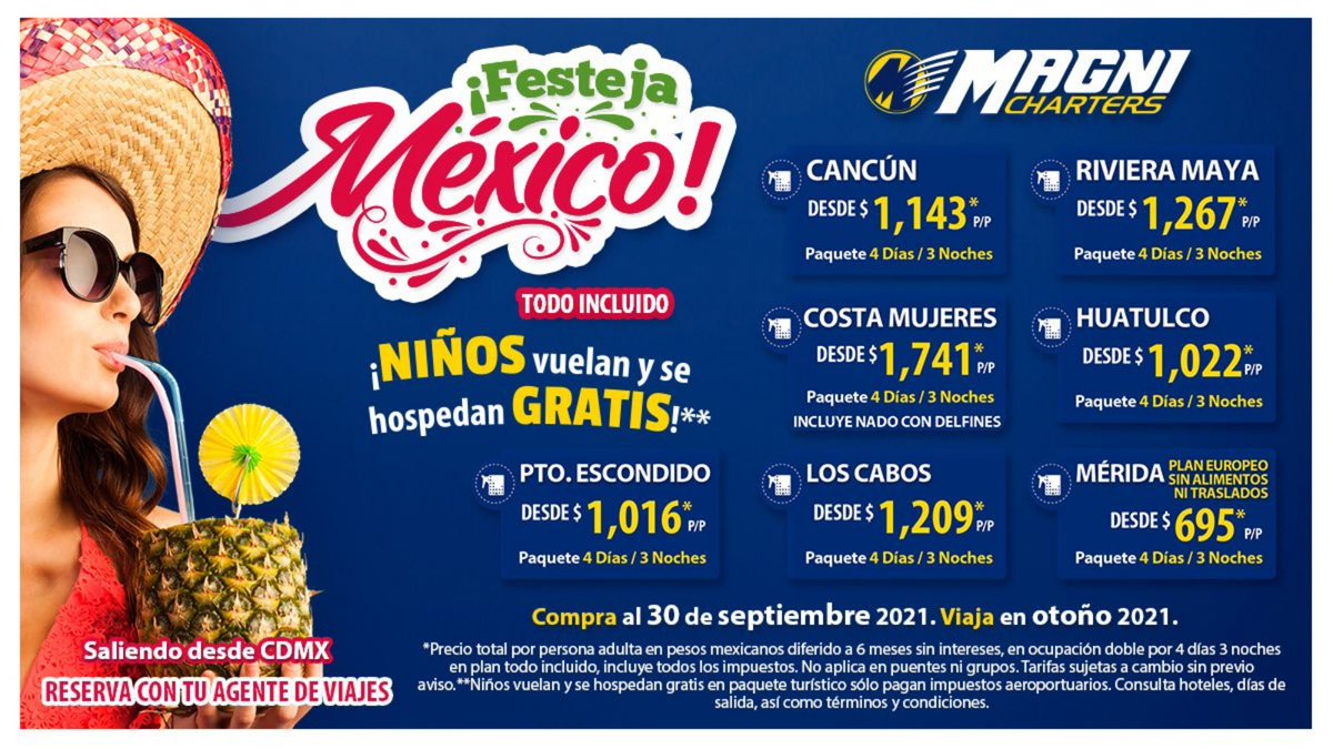 Emoturmx's tweet photo. Aprovecha últimos días de promoción para viajar a playas mexicanas con @Magnicharters mándanos un mensaje y aparta tu lugar! https://t.co/tn0weMZeoH
#paquetes #VolandoconEmoción #EmocionesViajeras #vacaciones #playas https://t.co/vuOfwj7iV8