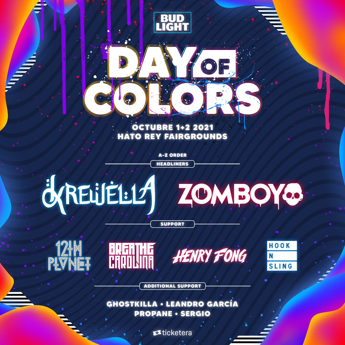 DayofColors's tweet photo. ¡Official Lineup! 🇵🇷 https://t.co/cEbyjavpdG