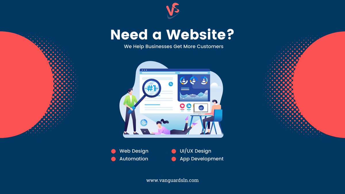 Vanguardsln's tweet photo. Need a website? 💻
We help business get more customers. 🌟

Visit https://t.co/Oj2U1LBut4 for more.

#rightchoices #pathforward #growyourbusiness #webdesign #webdevelopment #vanguard #vanguardsln #vanguardsolution #vsln @vanguardsln https://t.co/0l9LpNC1xe
