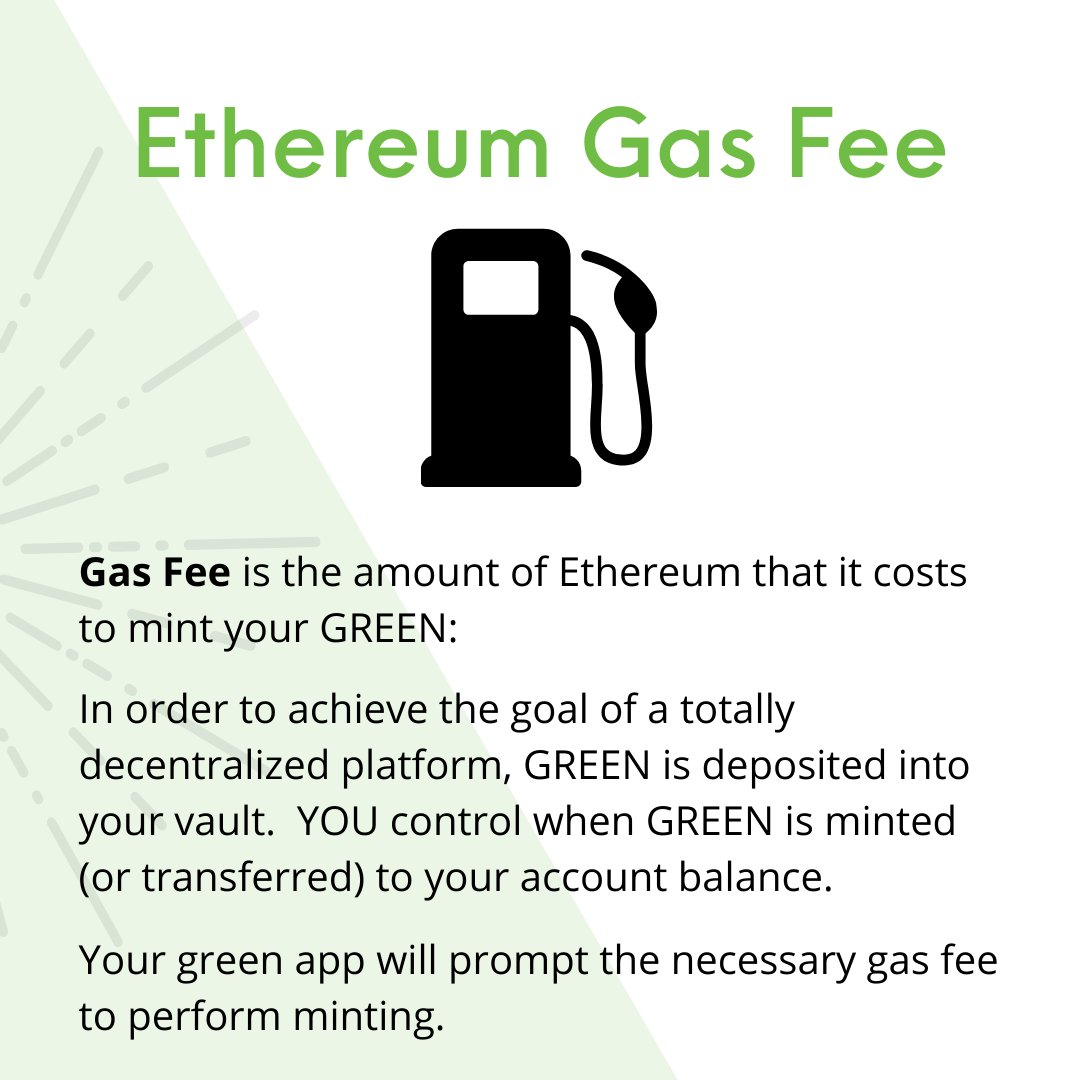 setpowerfree's tweet photo. What's a gas fee and what does it have to do with my green app?
#green #greenblockchain #GREEN #rewards #setpowerfree #blockchain #crypto https://t.co/NXPj9OijQk