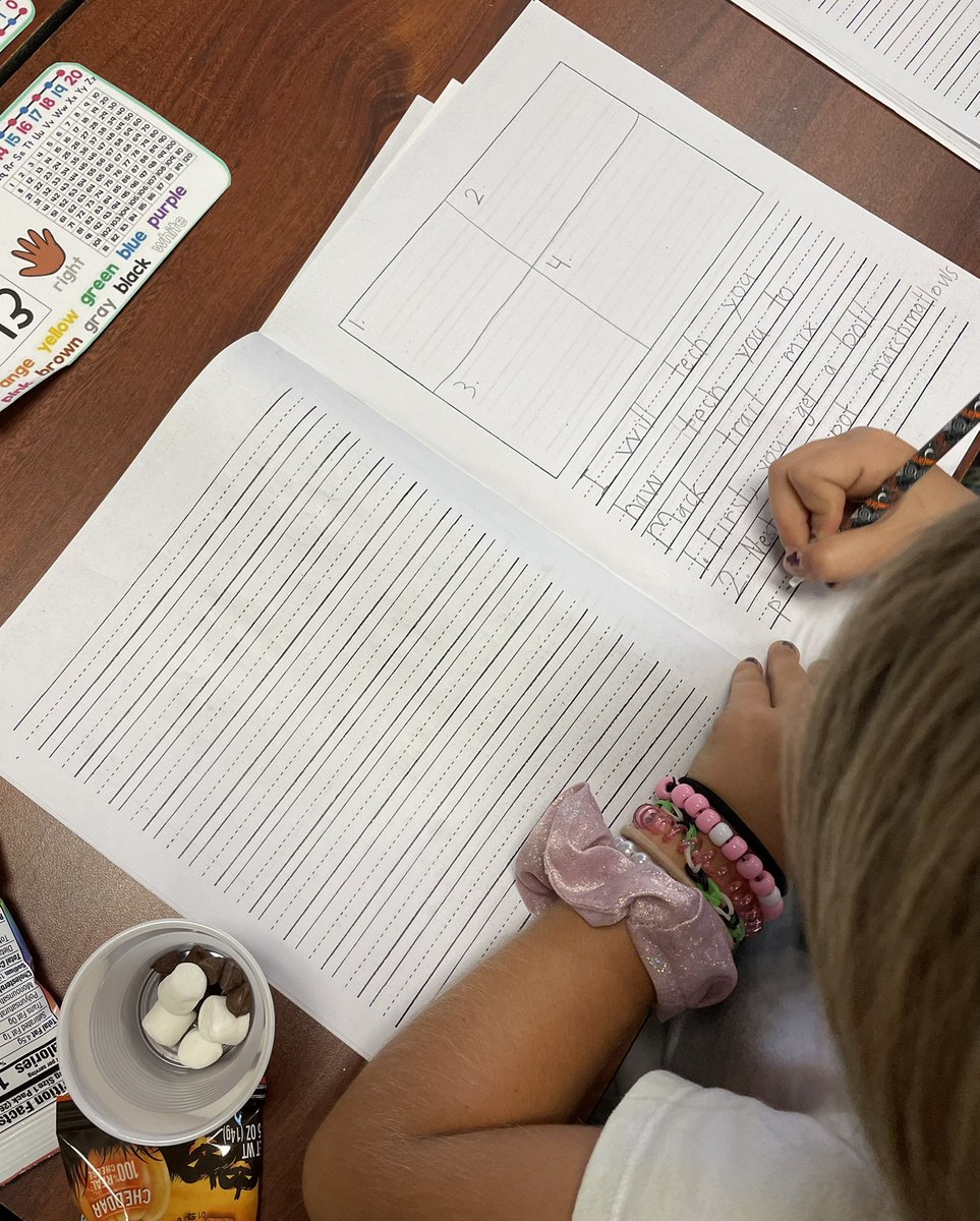 Using a shared experience of making trail mix to learn about ‘how-to’ writing! So much excitement in writing today!