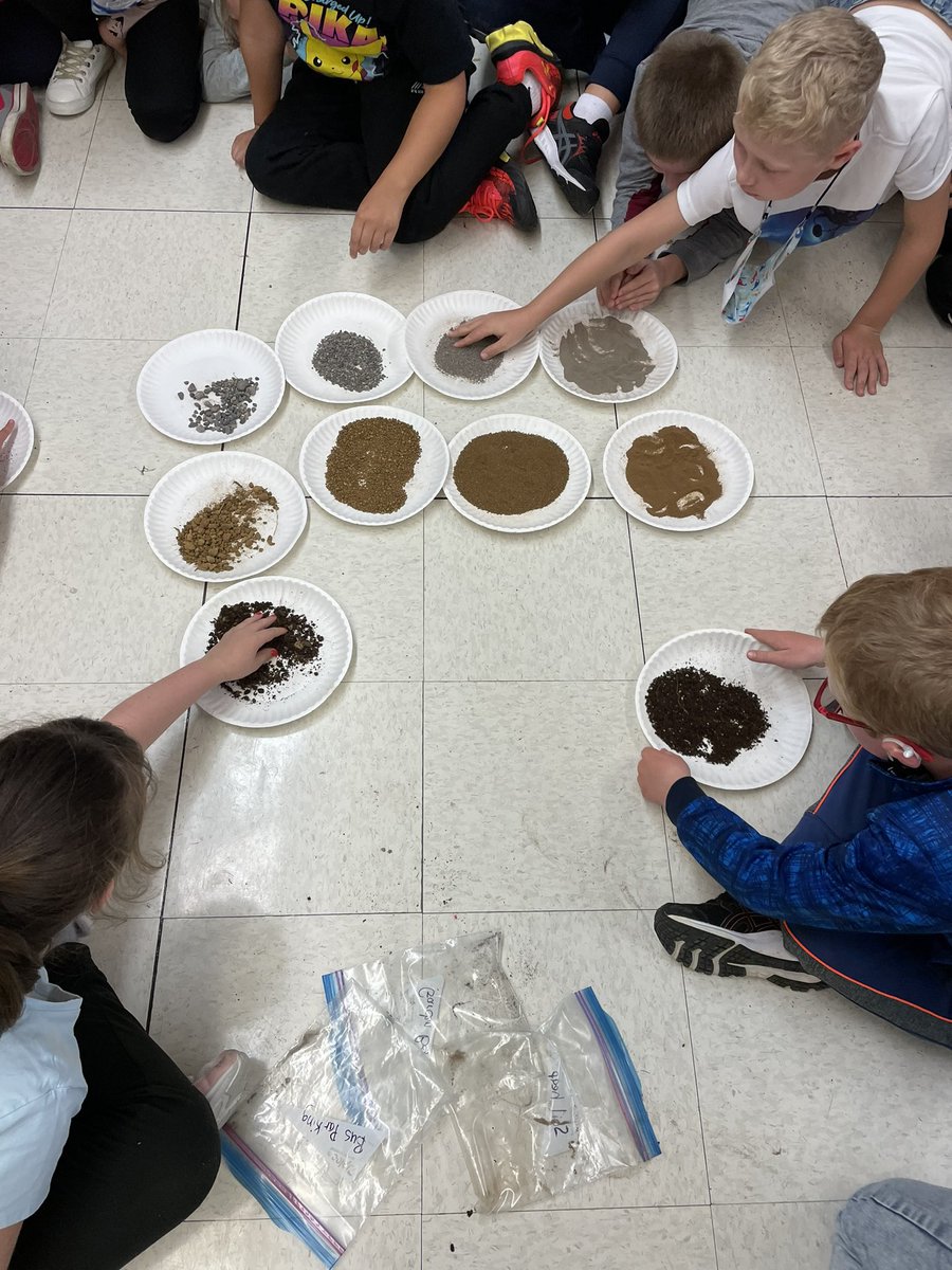 MrsPinsent's tweet photo. Today in #Science3 @Woodland_ElemNL We used different size sifters to separate our soil samples that we dug on our Dig Day @Tammy_Manor @ptoddw https://t.co/iPVxot9yU4