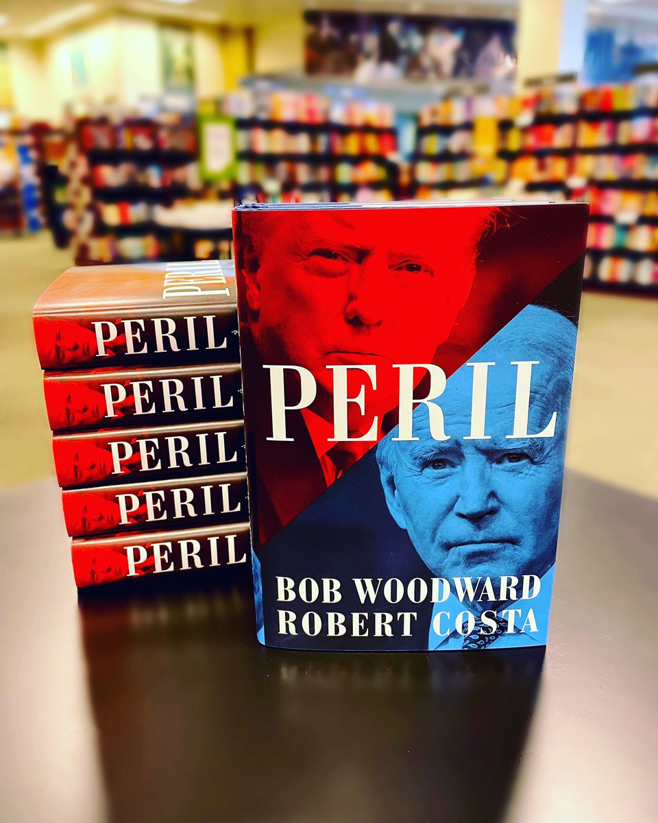 bnmiramesa's tweet photo. One of Fall’s most anticipated books is out NOW: “Peril” by @realbobwoodward and @costareports
#barnesandnoble #bnmiramesa #bnbookpassion #142bn #bnbuzz #newbookalert #nonfictionbooks #highlyanticipated #bobwoodward #robertcosta #peril #perilbook #currentaffairs @simonschuster https://t.co/SgkIT2f4oI