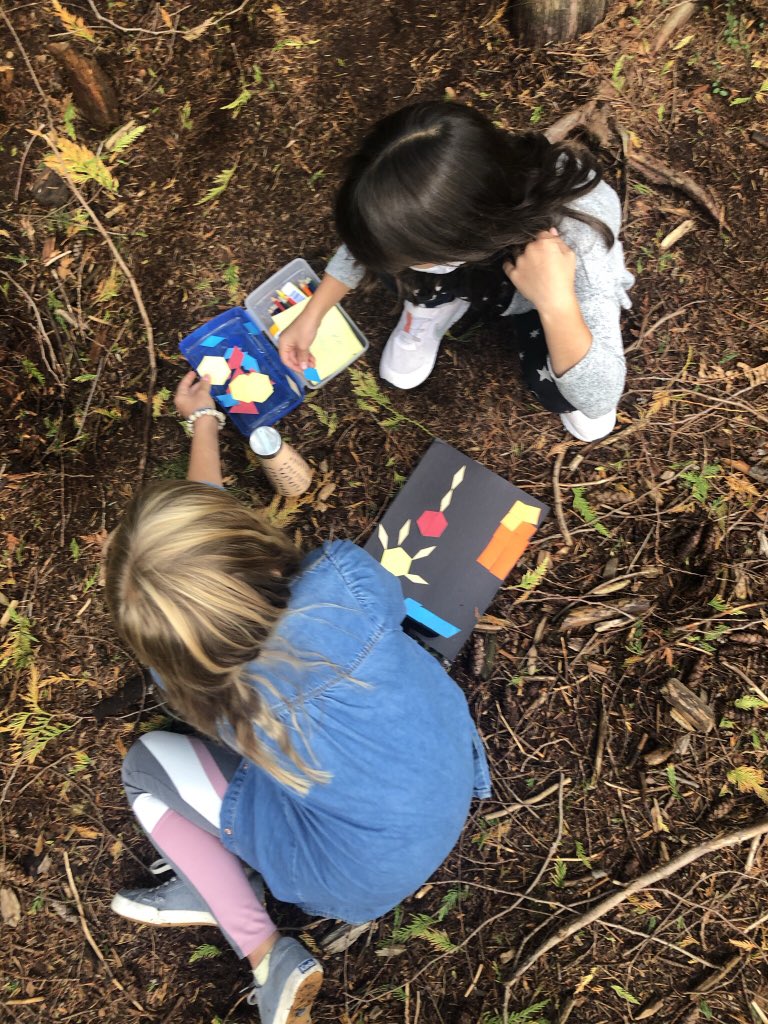 brelloydwv's tweet photo. Shapes are all around us! Div. One loved experimenting with shapes to make art with our buddies &amp; then seeking to find natural shapes in our beautiful  backyard! #westvaned https://t.co/vtJoGpZJWv