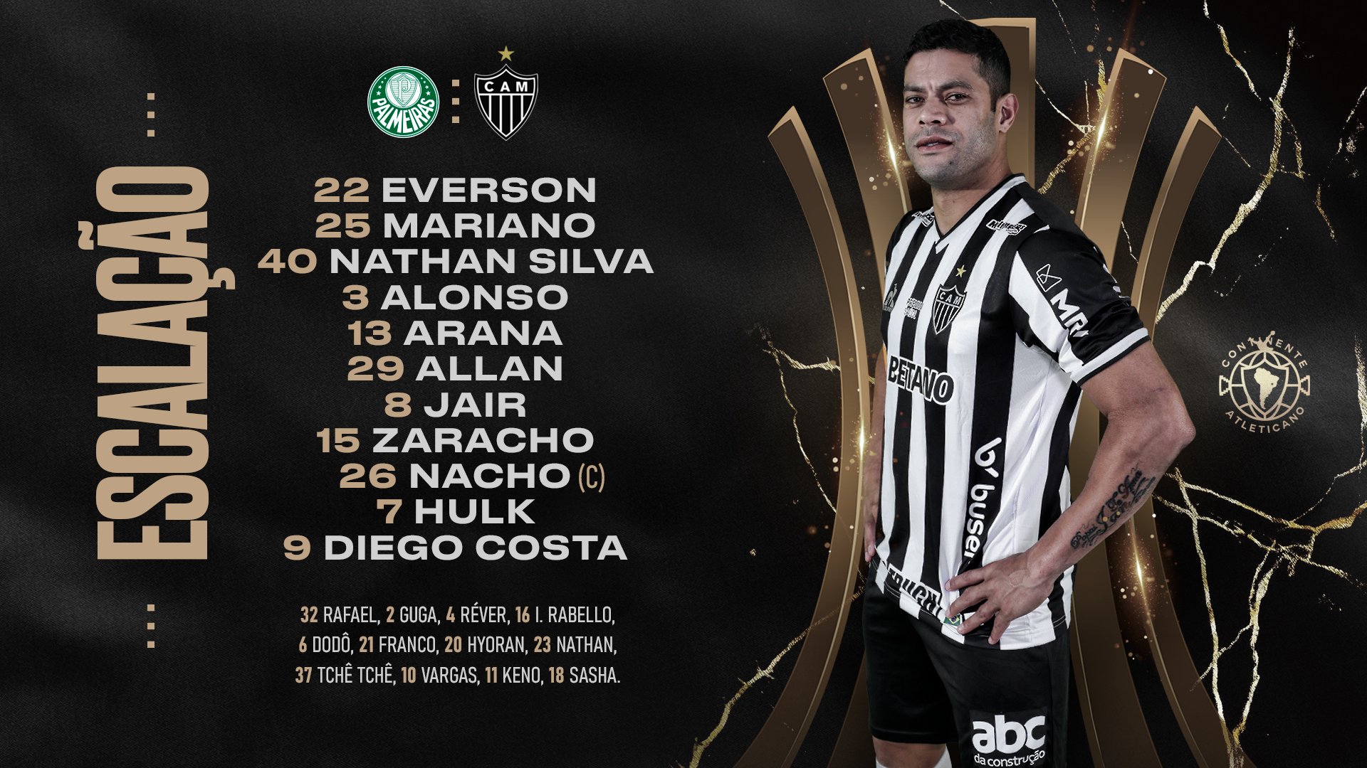 📋 GALO ESCALADO! Veja nossa - Clube Atlético Mineiro