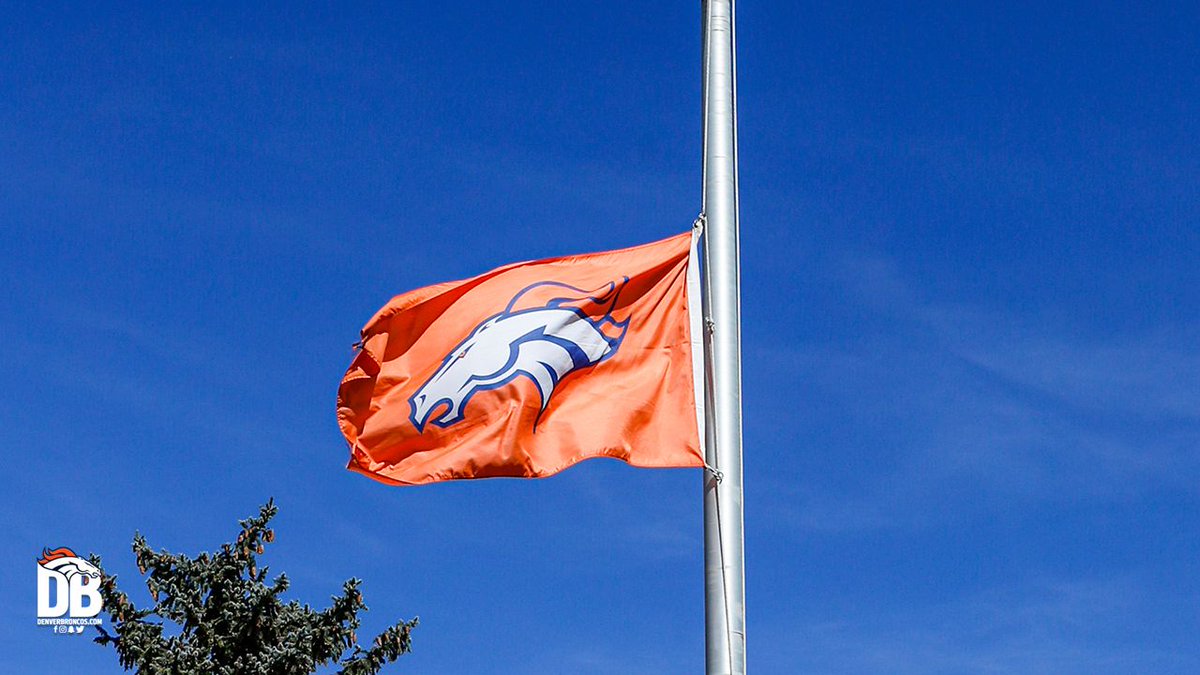 Broncos's tweet photo. It was our honor to have GM George Paton &amp; our football staff recognize the passing of Anthony (Tony) Palato — a @SouthMetroPIO firefighter who served 21 years — by taking part in his procession of apparatus today outside UCHealth Training Center. https://t.co/Ivn87UdXvL