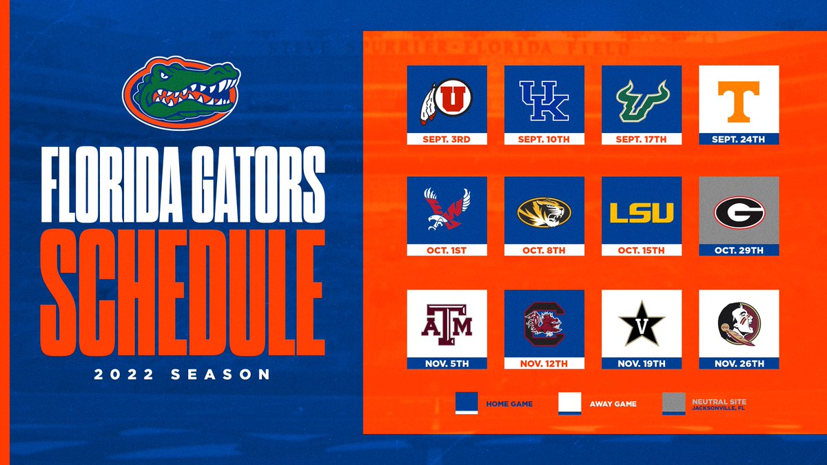 Uf Schedule 2022 Florida Gators Football On Twitter: "Here Is Our Full 2022 Season Schedule! Which Game Are You Most Excited For? Https://T.co/Ldvv5Ruban" / Twitter