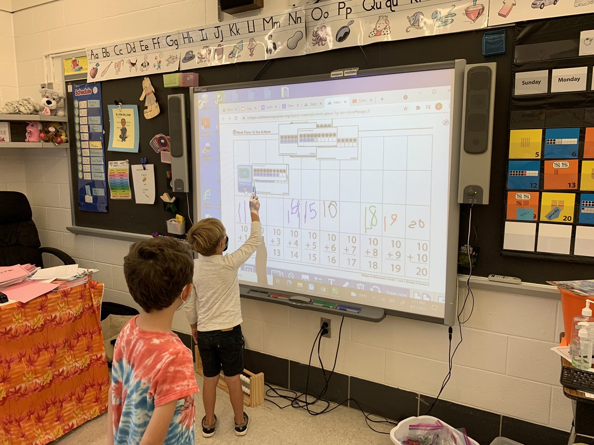hes_smcps's tweet image. Mrs. Colao’s first grade mathematicians hard at work today!